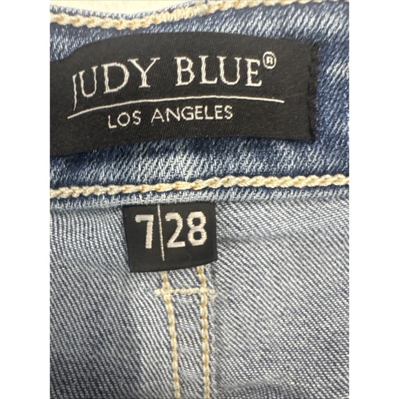 Judy Blue Women's High-Waist Double Button Wide-Leg Denim Jeans Size 7/28 - Picture 4 of 9